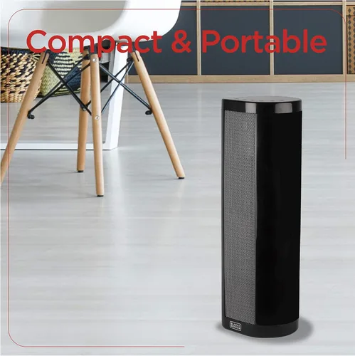 Miniatura 10 de BLACK+DECKER Calentador de espacio de cerámica con termostato ajustable, calentador de torre para uso vertical u horizontal, 3 ajustes de calor