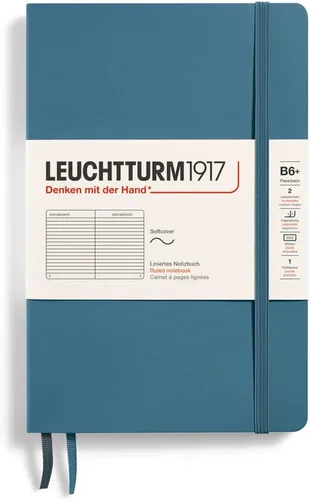 Miniatura 57 de LEUCHTTURM1917 - Cuaderno de tapa blanda de tapa blanda B6+ - 123 páginas numeradas para escribir y escribir en diario (Doted, Sage)
