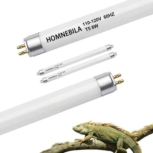 Bombilla T5 10.0 UVB para reptiles de 8 W, bombilla UVA UVB para reptiles, paquete de 2 tubos de lámpara UVB para reptiles de 12 pulgadas, para