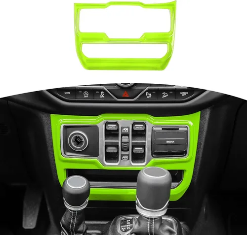 Miniatura 18 de RT-TCZ Cubierta de panel de interruptor de ventana para Jeep JL JLU Gladiator JT 2018-2024 Baby Blue Accesorios interiores