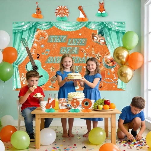 Miniatura 9 de Decoraciones para fiesta de cumpleaños de niña en My Showgirl Era, telón de fondo para fiesta de cumpleaños de Showgirl, decoración de fiesta