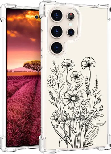 Miniatura 62 de Compatible con Samsung Galaxy S23 - Funda transparente para mujeres y niñas, diseño transparente (formas geométricas de arte abstracto)