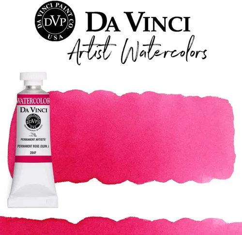 Miniatura 284 de DA VINCI PAINTS Pintura Acuarela Profesional para Artistas, Alizarin Crimson (Quinacridone), 37ml Índigo