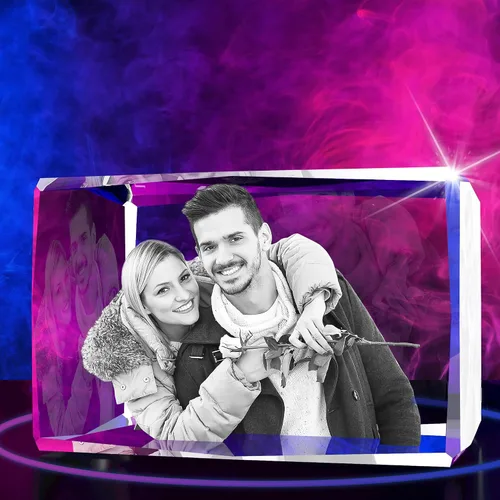 Regalos personalizados con fotos de cristal 3D para ella, esposa, mamá, papá, mujeres, hombres, parejas, regalos personalizados con imágenes