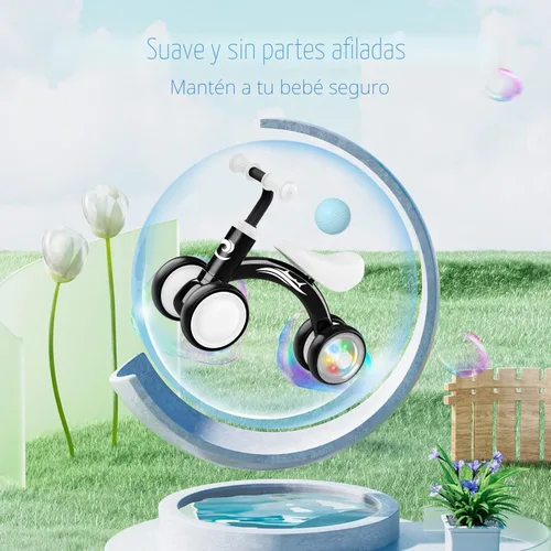 Miniatura 5 de Gamfeiny Colorful Lighting Baby Balance Bike Toys for 1 Year Old Boy Girl Gifts, 10-36 Month Toddler Balance Bike, No Pedal 4 Silence Wheels & Soft