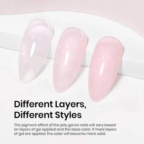 Miniatura 200 de Beetles - Esmalte de uñas de gel rosa claro, 0.5 fl oz, color rosa bebé, esmalte de gel que se absorbe con luz UV LED, arte de uñas de verano, salón