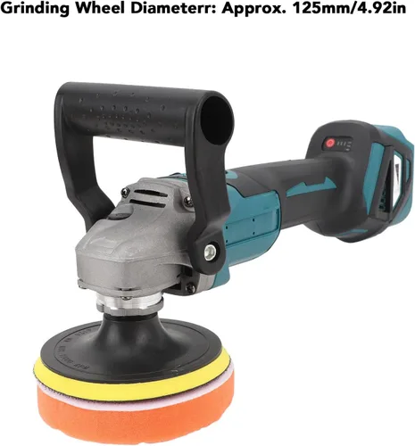 Miniatura 7 de Cordless Buffer Polisher 18V 6 Speed 2000 to 4800RPM with LCD Display Ergonomic Handle for Car Waxing Polishing Paint Defect Oxidation Treatment