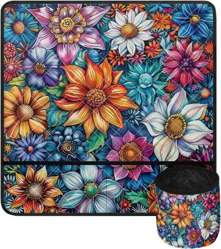 Miniatura 45 de Alfombrilla para máquina de coser con estampado de manzanas rojas para mesa con bolsillos, resistente al polvo, compatible con máquina de coser