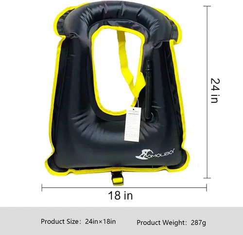 Miniatura 2 de Chaleco de esnórquel para adultos, chaleco de natación inflable para mujeres/hombres, chalecos de natación para kayak, remo, pesca, surf, esnórquel