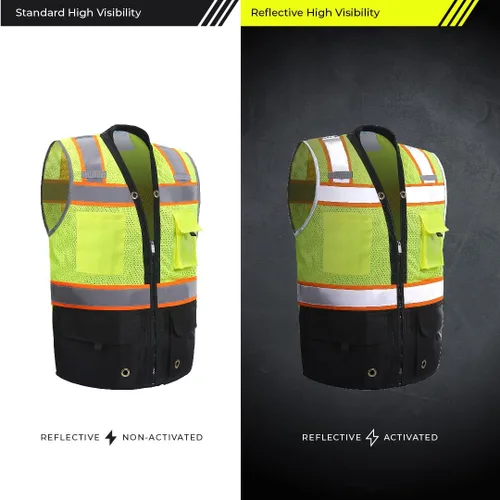 Miniatura 4 de Shine Bright Chaleco de seguridad – Alta visibilidad con correas reflectantes y bolsillos – Premium, suave, duradero y transpirable Rojo