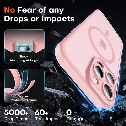 Miniatura 31 de TOCOL Funda para iPhone 11, compatible con Magsafe, protección completa de cámara, imanes integrados, protección contra caídas, funda translúcida