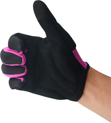 Miniatura 8 de Guantes de ciclismo, guantes de ciclismo para mujer, ligeros, transpirables, absorben los golpes, guantes deportivos con pantalla táctil, guantes