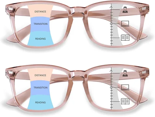 Miniatura 10 de Anteojos de lectura multifocales progresivos para mujeres y hombres, cuadrados con bloqueo de luz azul y lectores de computadora