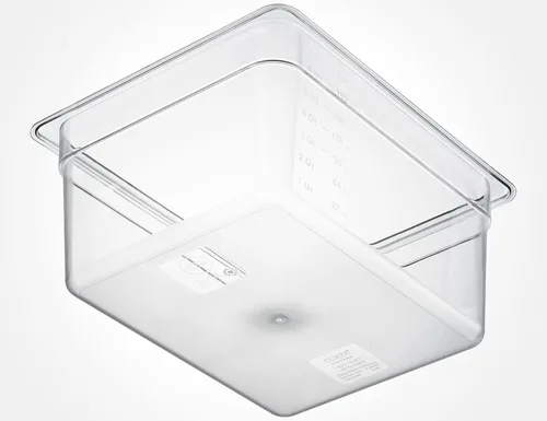 Miniatura 3 de CURTA Paquete de 6 sartenes NSF para alimentos, tamaño medio de 6 pulgadas de profundidad, policarbonato comercial transparente apto para congelador