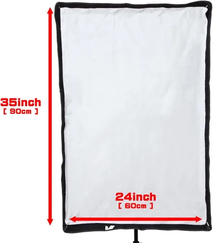 Miniatura 2 de UNPLUGGED STUDIO 24" x 36" 23.6 in x 35.4 in paraguas rectangular softbox con bolsa de transporte - Modificador de luz portátil para retrato
