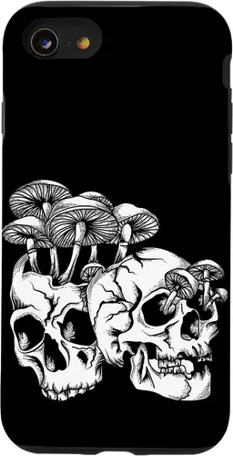 Miniatura 18 de Skull Goth Gothic Occult Emo Satanic Mushroom Skeleton Case for iPhone 17
