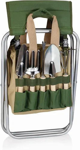 Miniatura 3 de Picnic TIME Star Wars Darth Vader Gardener Asiento plegable con herramientas, taburete de jardín plegable con bolsa desmontable y organizador