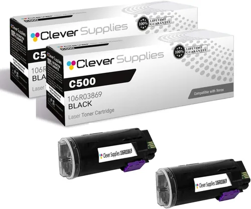 Miniatura 159 de CS compatible Xerox Phaser 6510/WorkCentre 6515 (106r03480) 2 cartuchos de tóner negro para Phaser 6510, WorkCentre 6515 2 negro