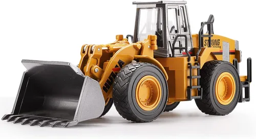 Miniatura 2 de 1/40 Escala Diecast Cuatro Ruedas Cargador Camión Juguete, Equipo de Construcción de Metal Modelos de Bulldozer para Niños