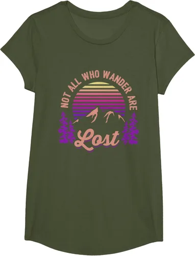 Miniatura 104 de Not All Who Wander Are Lost Vintage Mountains - Camiseta de senderismo, Negro, S
