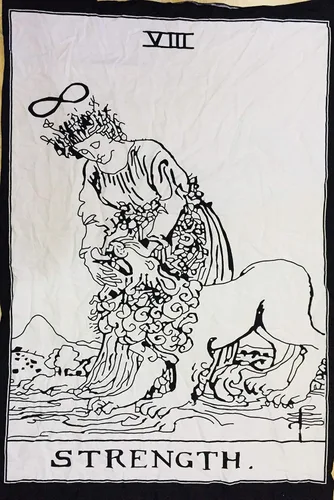 Miniatura 6 de Indian Consigners - Tapiz de cartas de tarot coloridas, pósteres pequeños de algodón, Europa medieval (100 CM x 75 CM) (Muerte)