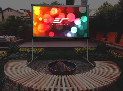 Miniatura 5 de Elite Screens Pantalla de proyector de 120 pulgadas Pantallas de cine para interiores y exteriores Soporte de proyección plegable portátil