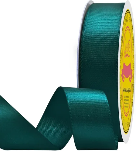 Miniatura 265 de Cinta de satén blanca antigua de doble cara de 1-1/2 pulgadas x 50 yardas, cinta de poliéster para envolver regalos, día de San Valentín, bodas