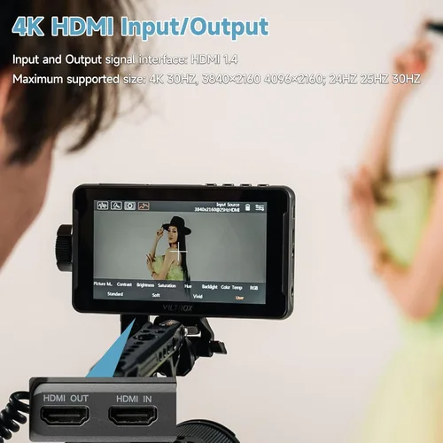 Miniatura 5 de VILTROX DC-550 – Monitor de campo para cámara DSLR de 1200 nits, kit de monitor de video externo portátil con pantalla táctil de 4K 1920x1080