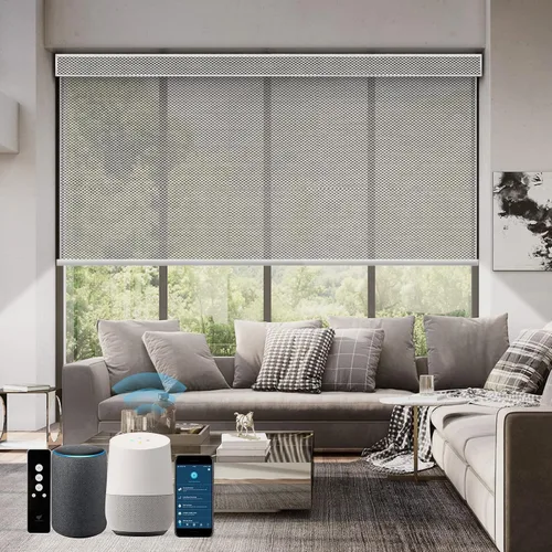 Miniatura 30 de SmartWings Persianas Motorizadas con Filtro de Luz, Compatible con Matter Thread Homekit Z-Wave Alexa Google, Persianas con 70% de Opacidad Safari