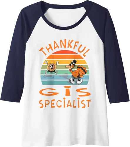 Miniatura 12 de GIS Specialist Job Funny Thanksgiving Raglan Baseball Tee