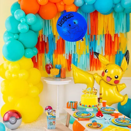 Miniatura 4 de Globos de látex Pokémon Punch de varios colores, paquete de 4 (tamaño desinflado de 6.5 x 2.75 pulgadas), perfectos para fiestas y celebraciones