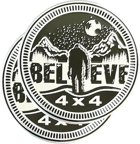 Miniatura 17 de 2 insignias de metal para automóvil de Booble Bounce, insignias de metal redondas 3D, compatibles con vehículos Jeep Wrangler, camiones, SUV, RV