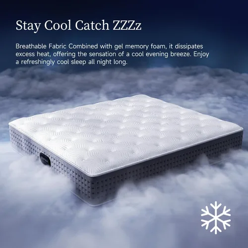 Miniatura 8 de The Feel Most Sleepers Prefer - Colchón híbrido tamaño King, comodidad de espuma viscoelástica contorneada y apoyo equilibrado para personas que