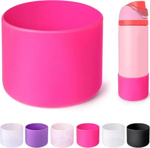 Miniatura 54 de Silicone Boot for Owala Water Bottle 24oz 32oz 40oz, Anti-Slip Protective Sleeve Bottom Bumper Protector for FreeSip, Twist, and Flip Stainless Rosa