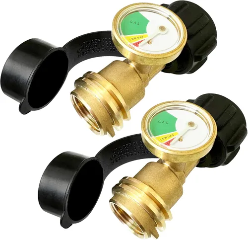 Indicador de nivel de tanque de propano, medidor de gas propano para tanque de propano LP de 5 libras - 40 libras con QCC1/tipo, universal para