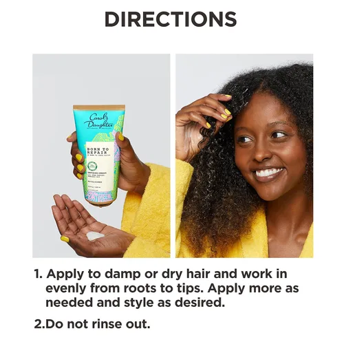Miniatura 12 de Carol's Daughter Born To Repair - Crema para el cabello sin enjuague, hidratante, definición de rizos y antiencrespamiento, cuidado del cabello