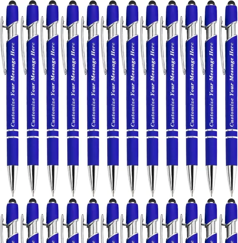 Miniatura 21 de Bolígrafos personalizados con lápiz capacitivo, bolígrafos grabados personalizados, impresos con tu logotipo o mensaje para Navidad, graduación