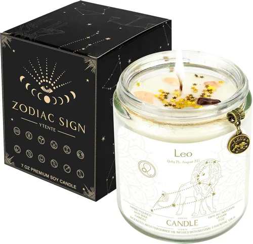 Miniatura 11 de Vela de Tarro del Signo del Zodíaco, Géminis, Aroma a Lavanda