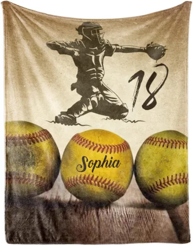 Miniatura 22 de Manta suave personalizada para bebés: manta de diseño de béisbol personalizada para niños con nombre y número, regalos de ropa de cama para bebés