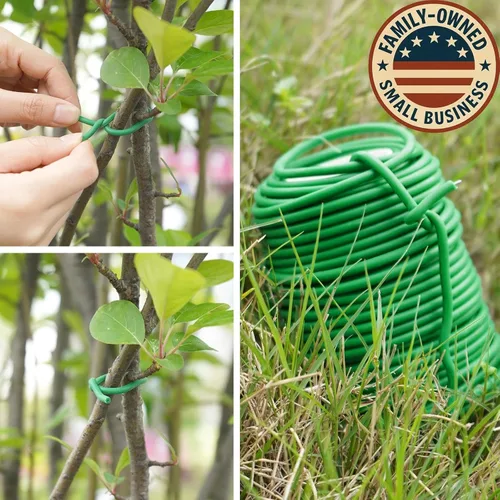 Miniatura 4 de Decoroca Lazos suaves para plantas de apoyo, alambre reutilizable impermeable de 65.6 pies, giro de jardín de 0.138 in, para plantas de interior y 1
