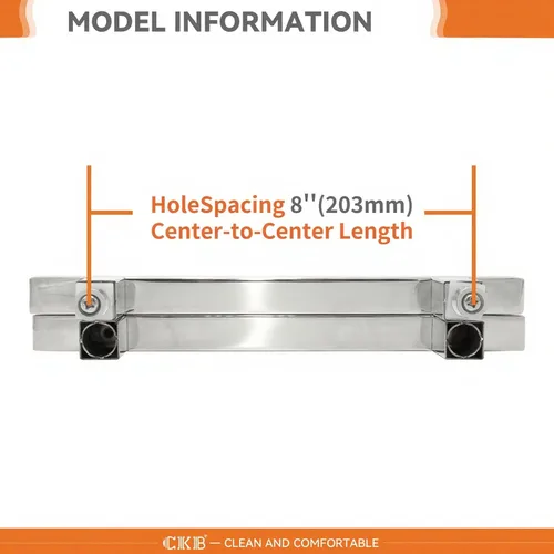 Miniatura 3 de CKB Manija de puerta de ducha con forma de escalera de 8 pulgadas compatible con puerta de vidrio de 1/4 a 1/2 pulgadas de grosor para puertas