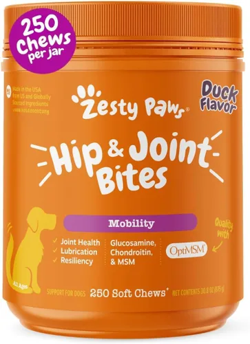 Miniatura 18 de Zesty Paws Bocaditos de Movilidad de Mejillón para Perros - Mejillón de Labios Verdes de Nueva Zelanda con Glucosamina Natural y Condroitina +