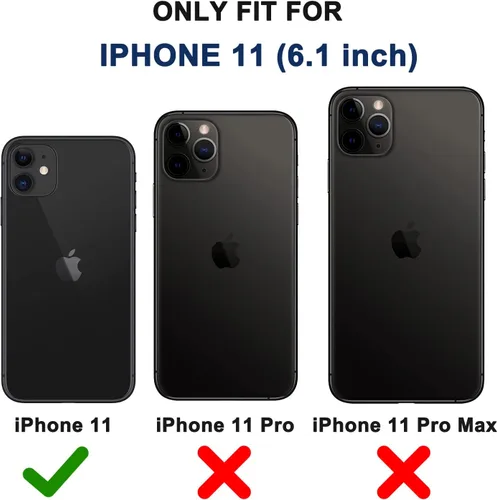 Miniatura 7 de Funda para iPhone 11 con clip para cinturón, 2 protectores de pantalla, [grado militar] de servicio pesado, cobertura completa, resistente a prueba