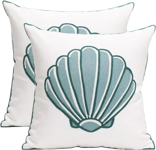 Miniatura 8 de 1 PCS Funda de Almohada Decorativa de Algodón Bordada, Fundas de Cojín Cuadradas Decorativas para el Hogar, Sofá, Cama y Silla, de 18 x 18 Pulgadas