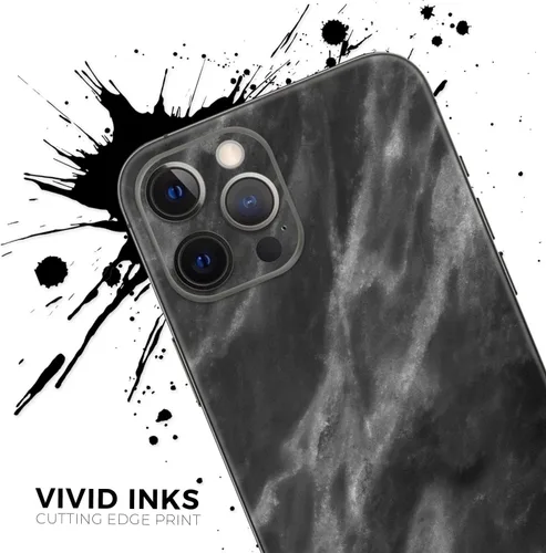 Miniatura 5 de DesignSkinz Kit de calcomanías de cuerpo completo compatible con iPhone 15 Plus, mármol blanco y negro