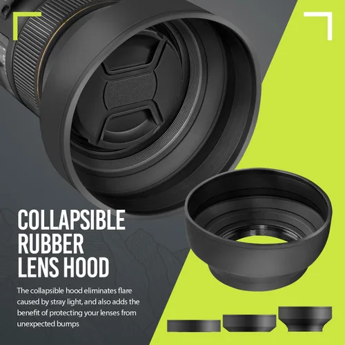 Miniatura 7 de Kit de lentes Ultra Deluxe para cámaras Canon Rebel T3, T5, T5i, T6, T6i, T7, T7i, EOS 80D, EOS 77D con lente Canon EF-S de 0.709-2.165 in es II.