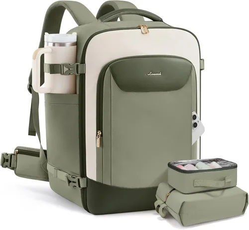 Miniatura 9 de LOVEVOOK Mochila de viaje de 40 L para mujeres y hombres, mochila grande de mano para aviones, bolsa de viaje para artículos personales de la TSA