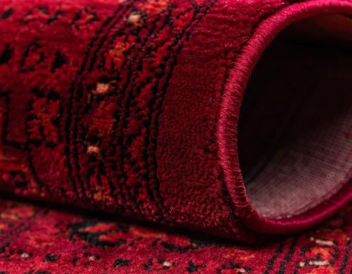 Miniatura 4 de Unique Loom Tekke Collection - Alfombra de área - Khabour (2' 7" x 12' corredor rojo/negro)