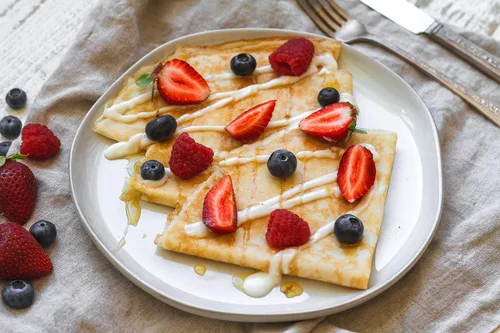 Miniatura 6 de Michel De France Crepes totalmente naturales, sin conservantes, listos para comer, crepes de 5 onzas, perfectos con mermelada, bayas crean pastel