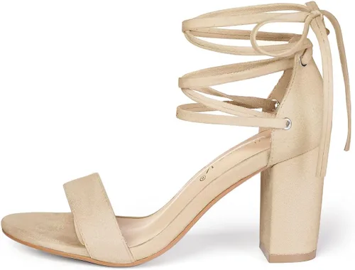 Miniatura 7 de Allegra K - Sandalias de tacón alto con cordones para mujer